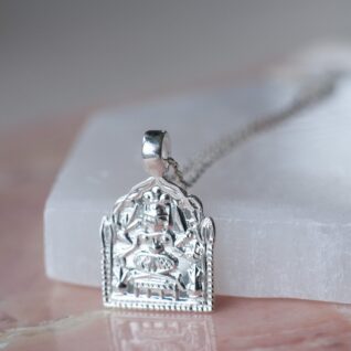 parvatti amulet halskæde i sølv hinduisme smykke