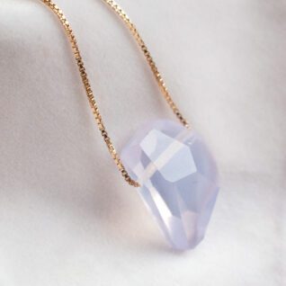 Lavendel krystal halskæde