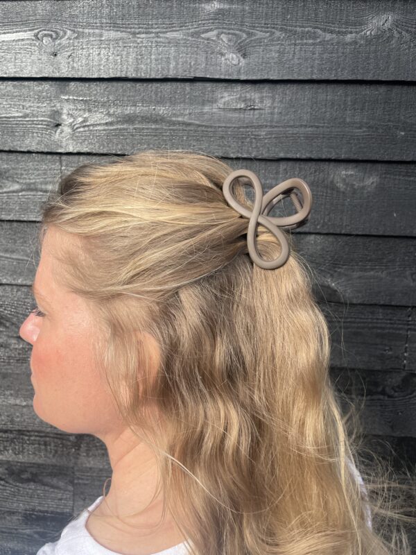 Sløjfe hår klemme, brun - Image 2
