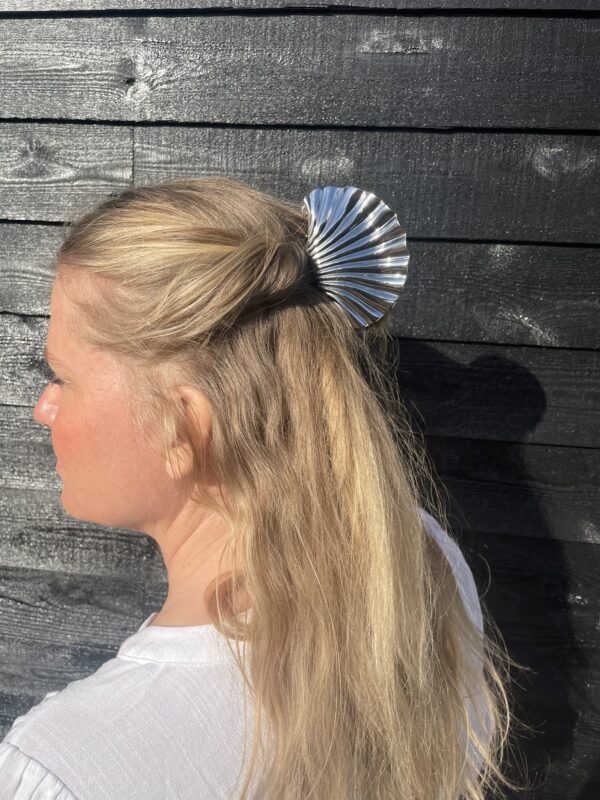 Musling hår klemme, sølv - Image 2